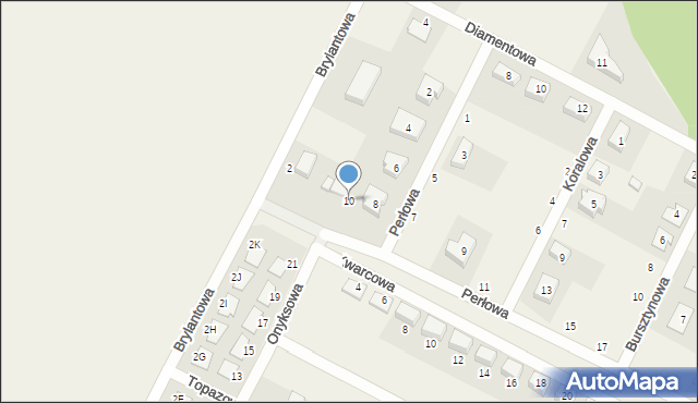 Zbrudzewo, Perłowa, 10, mapa Zbrudzewo