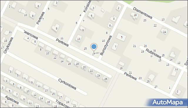 Zbrudzewo, Perłowa, 17, mapa Zbrudzewo