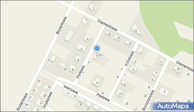 Zbrudzewo, Perłowa, 3, mapa Zbrudzewo