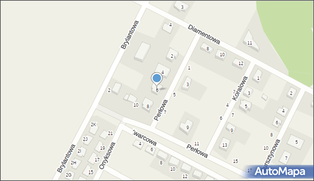 Zbrudzewo, Perłowa, 6, mapa Zbrudzewo