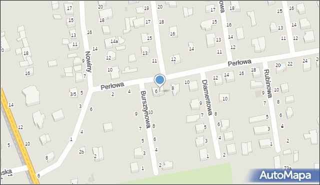 Zgierz, Perłowa, 6a, mapa Zgierz