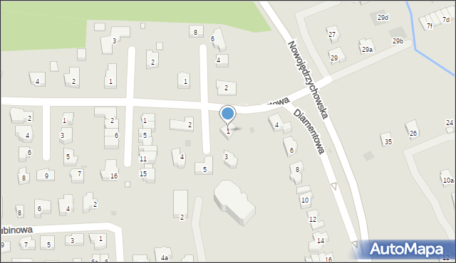 Zielona Góra, Perłowa, 1, mapa Zielona Góra