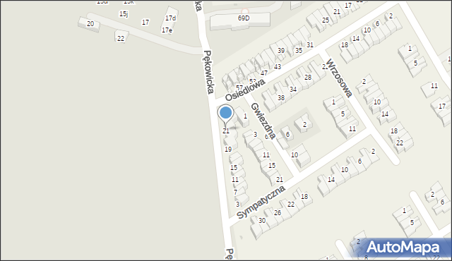Zielonki, Pękowicka, 21, mapa Zielonki