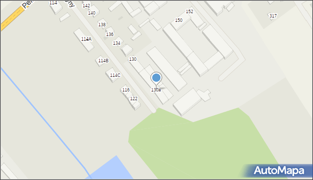 Zwoleń, Perzyny, dr., 130a, mapa Zwoleń