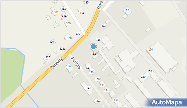 Zwoleń, Perzyny, dr., 144, mapa Zwoleń