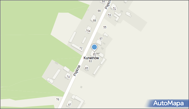 Aleksandria Druga, Piękna, 61, mapa Aleksandria Druga