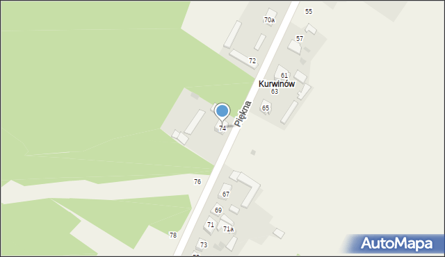 Aleksandria Druga, Piękna, 74, mapa Aleksandria Druga