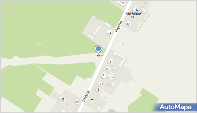 Aleksandria Druga, Piękna, 76, mapa Aleksandria Druga