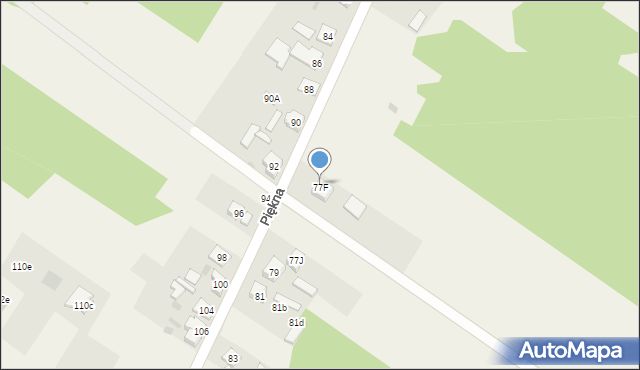 Aleksandria Druga, Piękna, 77a, mapa Aleksandria Druga