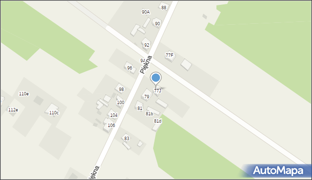Aleksandria Druga, Piękna, 79a, mapa Aleksandria Druga