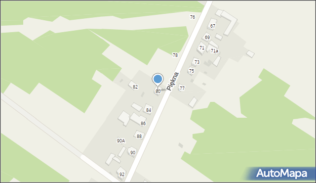 Aleksandria Druga, Piękna, 80, mapa Aleksandria Druga