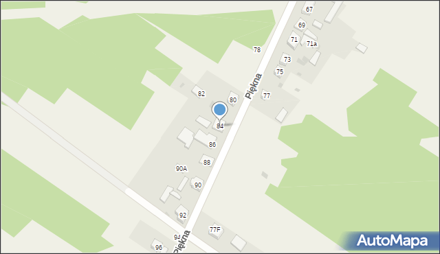 Aleksandria Druga, Piękna, 84, mapa Aleksandria Druga