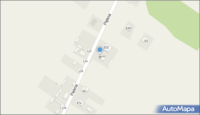 Aleksandria Druga, Piękna, 85, mapa Aleksandria Druga