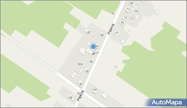 Aleksandria Druga, Piękna, 86, mapa Aleksandria Druga