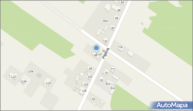 Aleksandria Druga, Piękna, 96a, mapa Aleksandria Druga