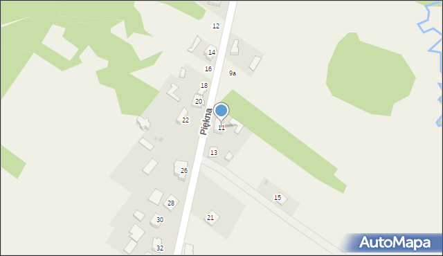 Aleksandria Pierwsza, Piękna, 11, mapa Aleksandria Pierwsza