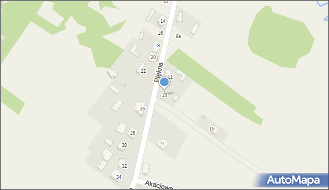 Aleksandria Pierwsza, Piękna, 13, mapa Aleksandria Pierwsza