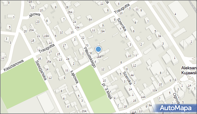 Aleksandrów Kujawski, Piłsudskiego Józefa, marsz., 14A, mapa Aleksandrów Kujawski