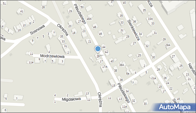 Aleksandrów Kujawski, Piłsudskiego Józefa, marsz., 19, mapa Aleksandrów Kujawski