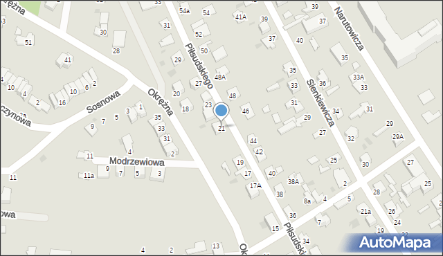 Aleksandrów Kujawski, Piłsudskiego Józefa, marsz., 21, mapa Aleksandrów Kujawski