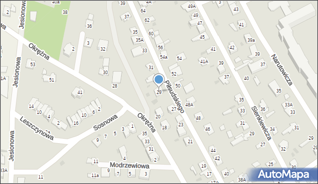 Aleksandrów Kujawski, Piłsudskiego Józefa, marsz., 29, mapa Aleksandrów Kujawski