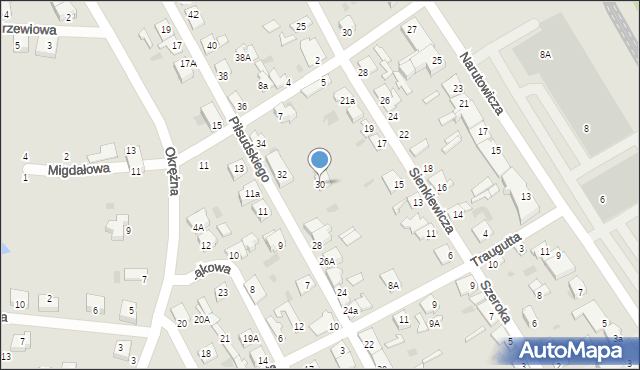 Aleksandrów Kujawski, Piłsudskiego Józefa, marsz., 30, mapa Aleksandrów Kujawski