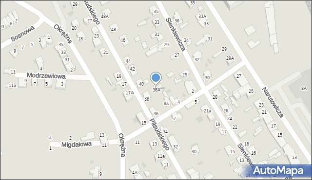 Aleksandrów Kujawski, Piłsudskiego Józefa, marsz., 38A, mapa Aleksandrów Kujawski