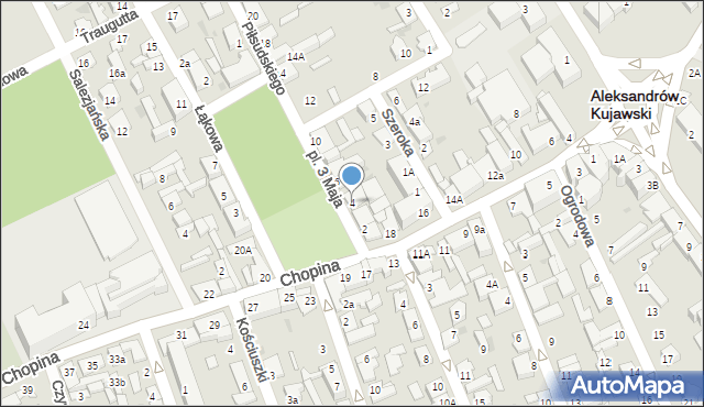 Aleksandrów Kujawski, Piłsudskiego Józefa, marsz., 4, mapa Aleksandrów Kujawski