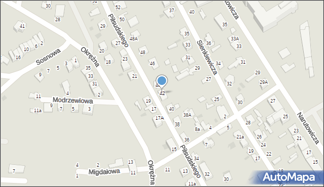 Aleksandrów Kujawski, Piłsudskiego Józefa, marsz., 42, mapa Aleksandrów Kujawski