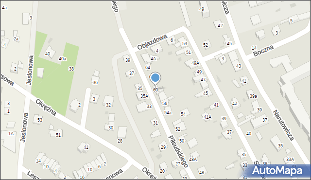 Aleksandrów Kujawski, Piłsudskiego Józefa, marsz., 60, mapa Aleksandrów Kujawski