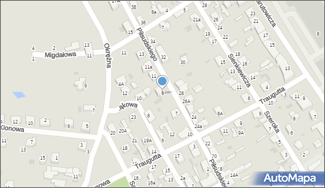 Aleksandrów Kujawski, Piłsudskiego Józefa, marsz., 9, mapa Aleksandrów Kujawski