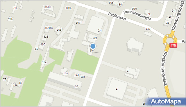 Aleksandrów Łódzki, Piłsudskiego Józefa, marsz., 12/14, mapa Aleksandrów Łódzki