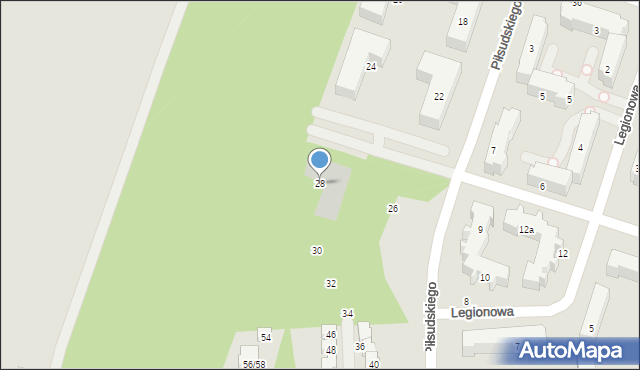 Aleksandrów Łódzki, Piłsudskiego Józefa, marsz., 28, mapa Aleksandrów Łódzki