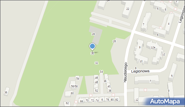 Aleksandrów Łódzki, Piłsudskiego Józefa, marsz., 30, mapa Aleksandrów Łódzki