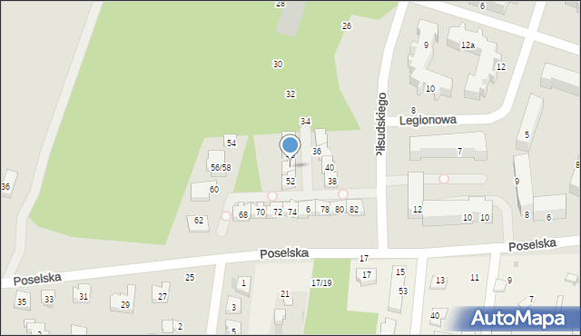 Aleksandrów Łódzki, Piłsudskiego Józefa, marsz., 50, mapa Aleksandrów Łódzki