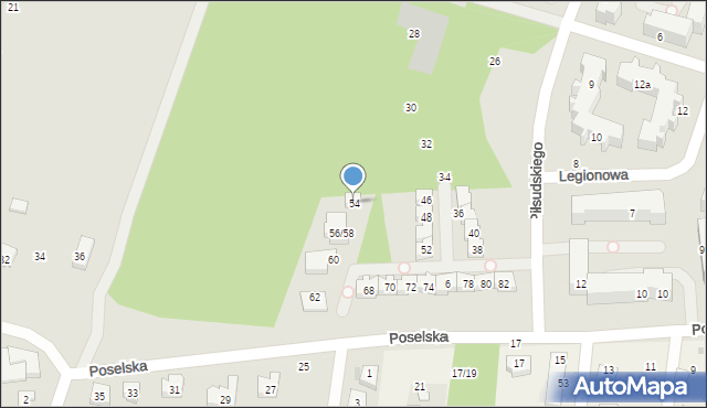 Aleksandrów Łódzki, Piłsudskiego Józefa, marsz., 54, mapa Aleksandrów Łódzki