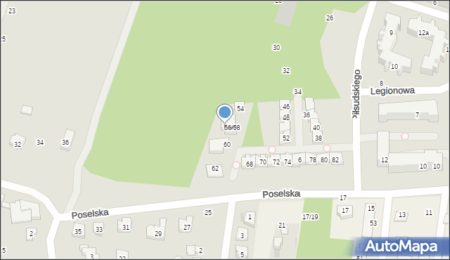 Aleksandrów Łódzki, Piłsudskiego Józefa, marsz., 58, mapa Aleksandrów Łódzki