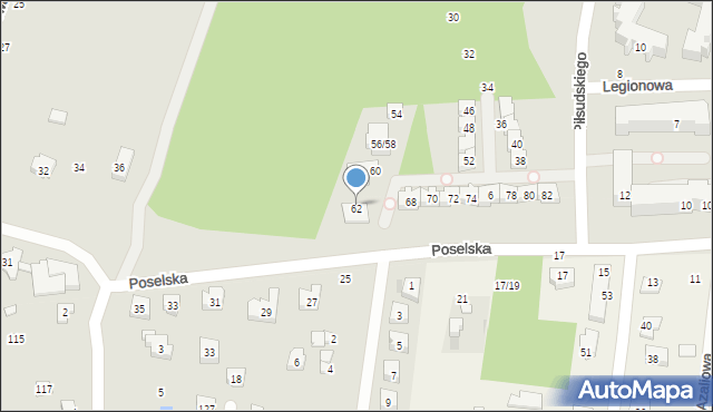 Aleksandrów Łódzki, Piłsudskiego Józefa, marsz., 64, mapa Aleksandrów Łódzki