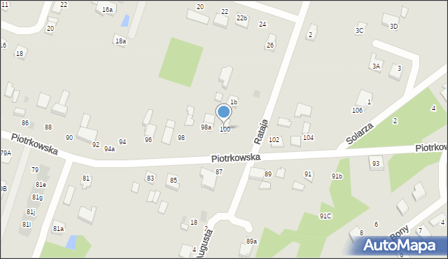 Aleksandrów Łódzki, Piotrkowska, 100, mapa Aleksandrów Łódzki