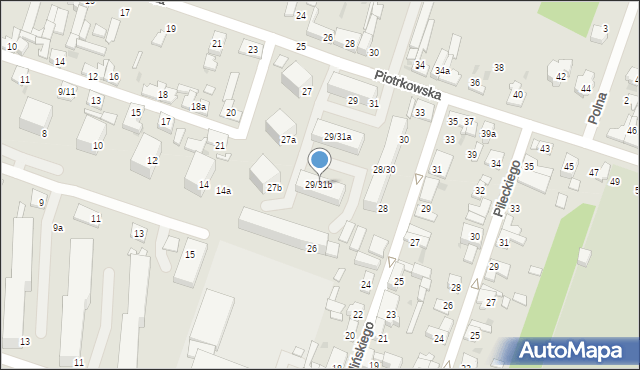Aleksandrów Łódzki, Piotrkowska, 29/31b, mapa Aleksandrów Łódzki