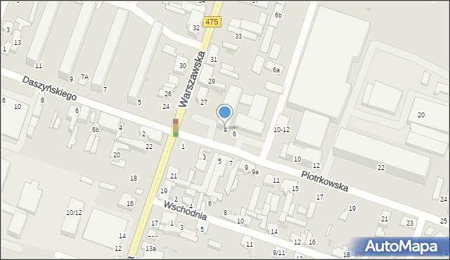 Aleksandrów Łódzki, Piotrkowska, 4, mapa Aleksandrów Łódzki