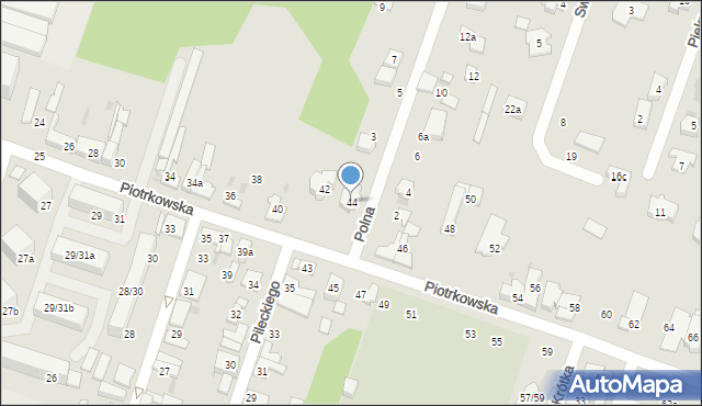 Aleksandrów Łódzki, Piotrkowska, 44, mapa Aleksandrów Łódzki