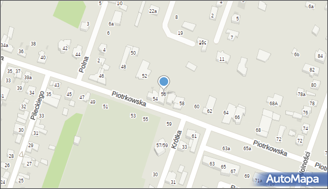 Aleksandrów Łódzki, Piotrkowska, 56, mapa Aleksandrów Łódzki