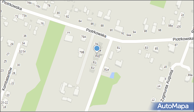 Aleksandrów Łódzki, Piotrkowska, 81g, mapa Aleksandrów Łódzki