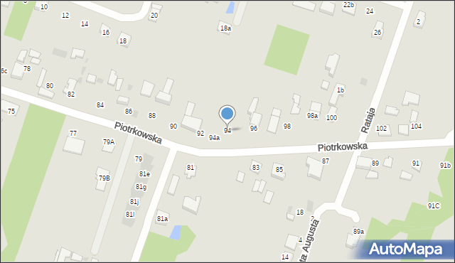 Aleksandrów Łódzki, Piotrkowska, 94, mapa Aleksandrów Łódzki