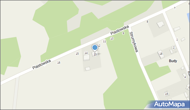 Aleksandrówka, Piastowska, 13, mapa Aleksandrówka
