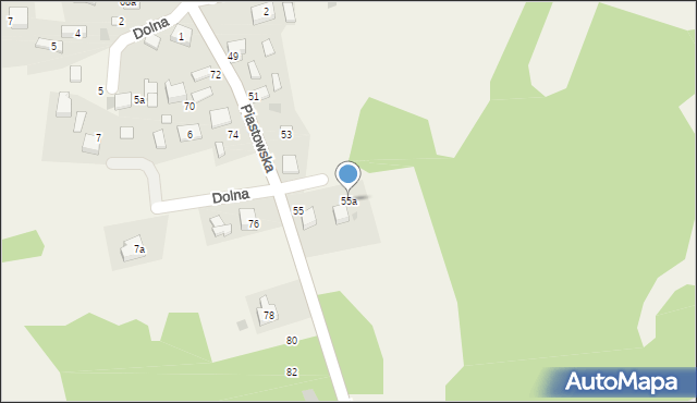 Babice, Piastowska, 55a, mapa Babice