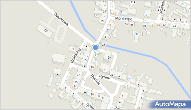 Babimost, Piłsudskiego Józefa, marsz., 2, mapa Babimost