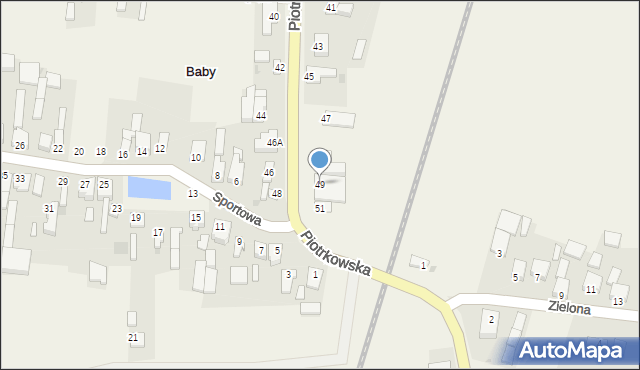 Baby, Piotrkowska, 49, mapa Baby