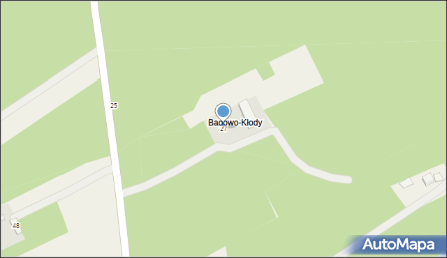 Badów Górny, Piekarska, 27, mapa Badów Górny